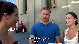 Couple collects cash to fuck in public