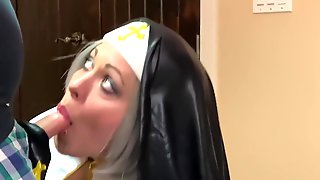 Slutty Nun Sucks Cock Till She Gets A..