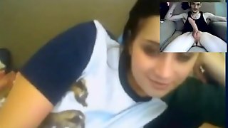Monster cock selfsuck shock on skype