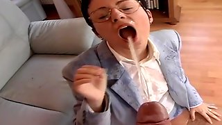 Filthy sex with short haired MILF -..