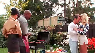 Barbecue party turns into a hot group..