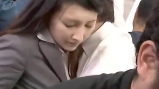 Japanese woman fingered in middle of..