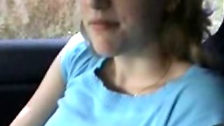 Shy blonde hitchhiking grrrrl seduced..