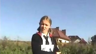 Polish school girl cumshot