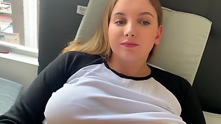 Caught my Big Tit Sister masturbating..