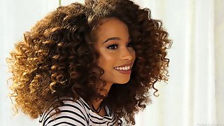 Curly ebony babe Cecelia Lion is fucked..